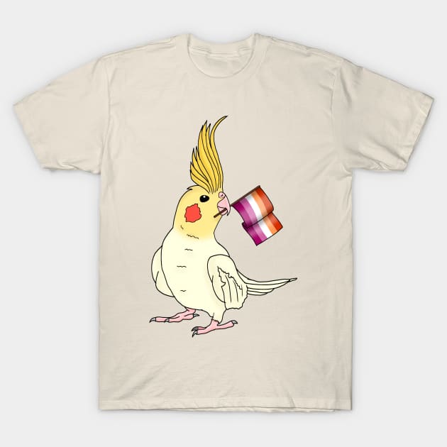 Lesbian Pride Cockatiel T-Shirt by Toribit